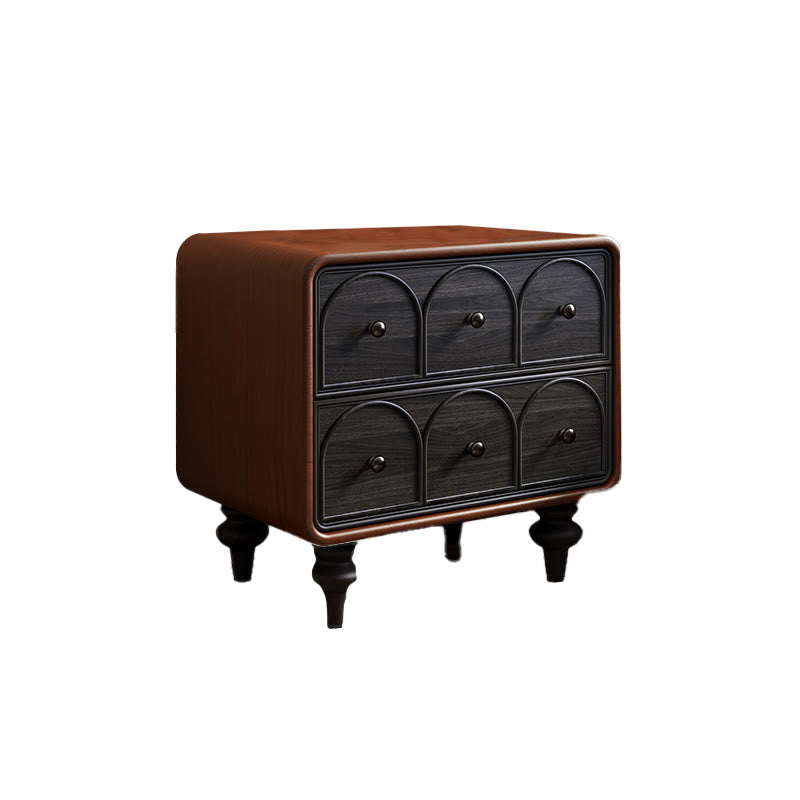 Wooden Nightstand Mid-century Bedside Table - image 2