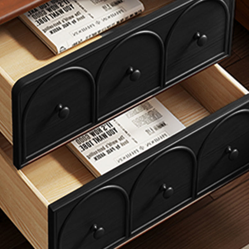 Wooden Nightstand Mid-century Bedside Table - image 4