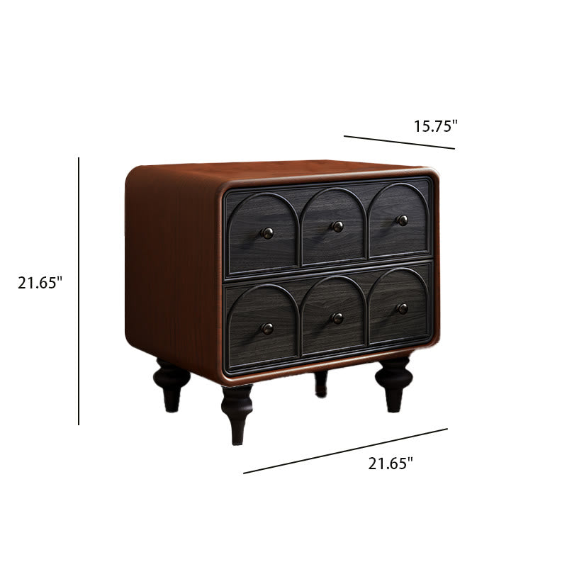 Wooden Nightstand Mid-century Bedside Table - image 7