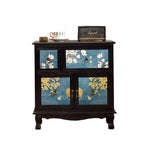 Painted Nightstand Solid Wood Bedside Table - image 1