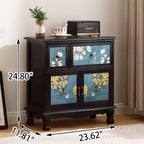 Painted Nightstand Solid Wood Bedside Table - image 3