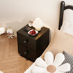 Ultra-narrow Nightstand Simple Storage Cabinet - 2x Black - image 5