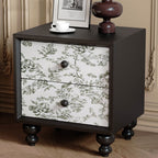 Mid-Century Nightstand Modern Bedside Table - 2x Black B - image 0