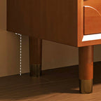 Carved Solid Wood Bedside Table - image 8