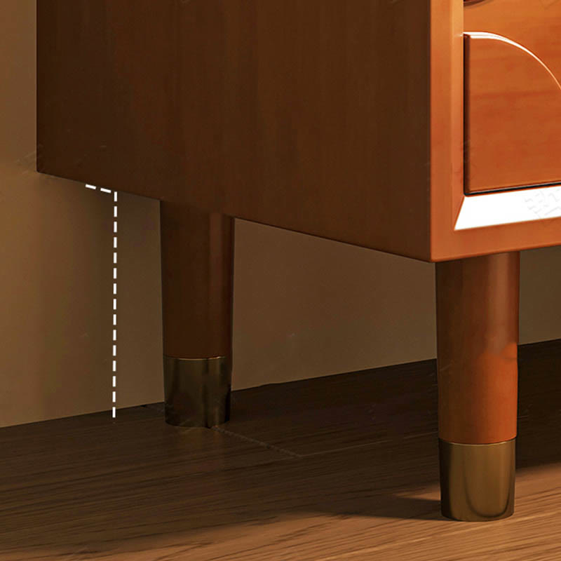 Carved Solid Wood Bedside Table - image 8