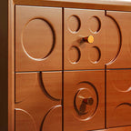 Carved Solid Wood Bedside Table - image 9