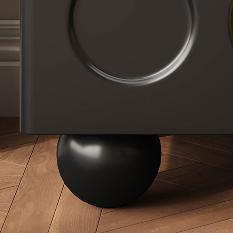 Mid-Century Solid Wood Nightstand Painted Storage Cabinet - image 2