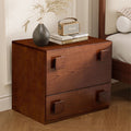Mid-Century Nightstand Simple Bedside Cabinet - 2x Coffee - image 0