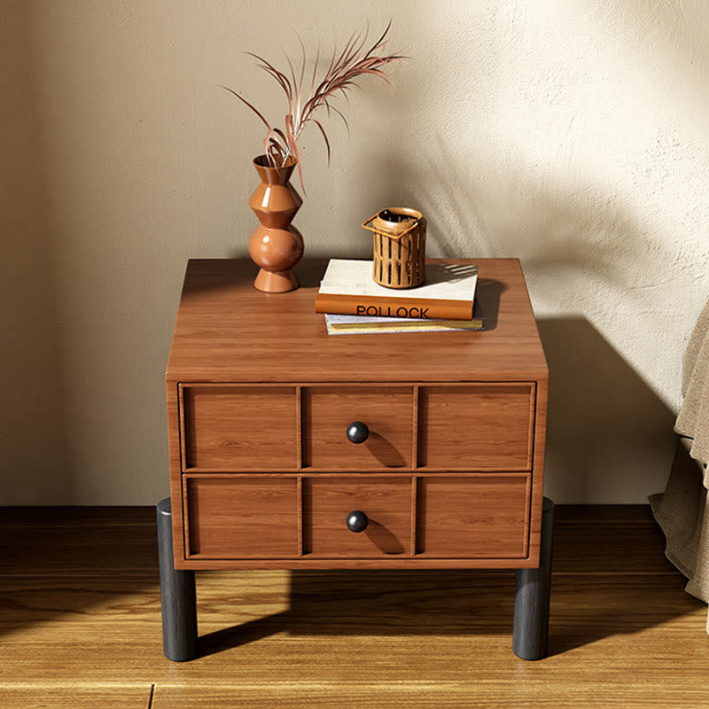 Natural Solid Wood Nightstand - image 4
