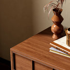 Natural Solid Wood Nightstand - image 2