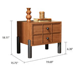 Natural Solid Wood Nightstand - image 5