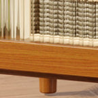 Solid Wood Glass Door Bedside Table - image 5