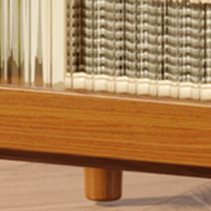 Solid Wood Glass Door Bedside Table - image 5