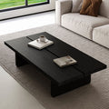 Rectangular Modern Solid Wood Coffee Table - Black - image 0