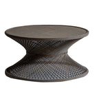 Rattan Round Wood Coffee Table - image 1