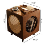 Movable Rattan Wood Coffee Table - image 7