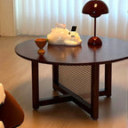 Rattan Mid-century Round Coffee Table - Caramel - image 8