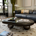 Black Cloud Round Edge Coffee Table - W47.24'' x D31.10'' x H12.99'' - image 7