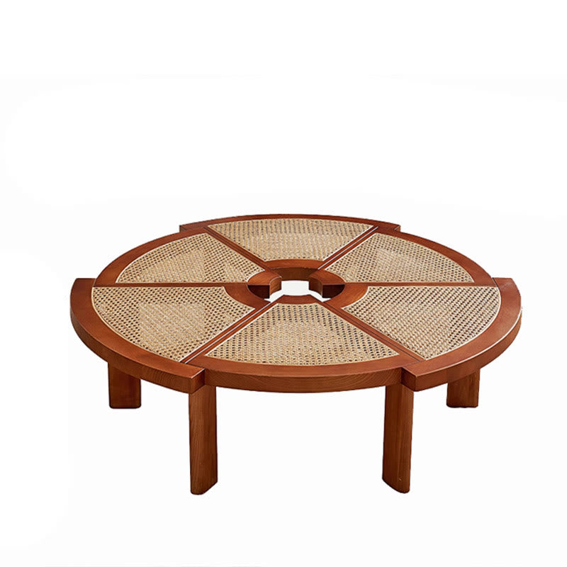 Special-shaped Rattan Round Coffee Table