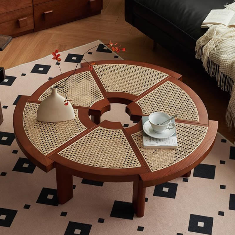 Special-shaped Rattan Round Coffee Table