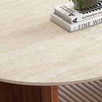 Slate Oval Walnut Coffee Table - image 10