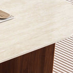 Slate Oval Walnut Coffee Table - image 11
