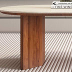 Slate Oval Walnut Coffee Table - image 9