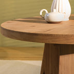 Mid-Century Classic Solid Wood Round Coffee Table - image 6