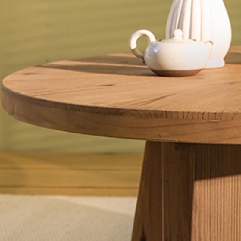 Mid-Century Classic Solid Wood Round Coffee Table - image 6