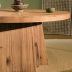 Mid-Century Classic Solid Wood Round Coffee Table - image 7