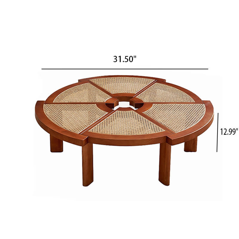 Special-shaped Rattan Round Coffee Table