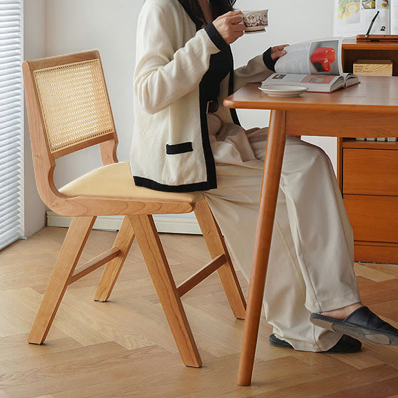 2x/4x/6x Mid-Century Rattan Farmhouse Dining Chairs