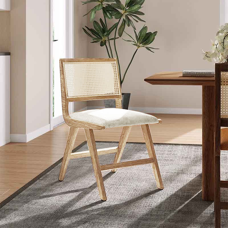 2x/4x/6x Mid-Century Rattan Farmhouse Dining Chairs - C - 6x Chairs - image 10