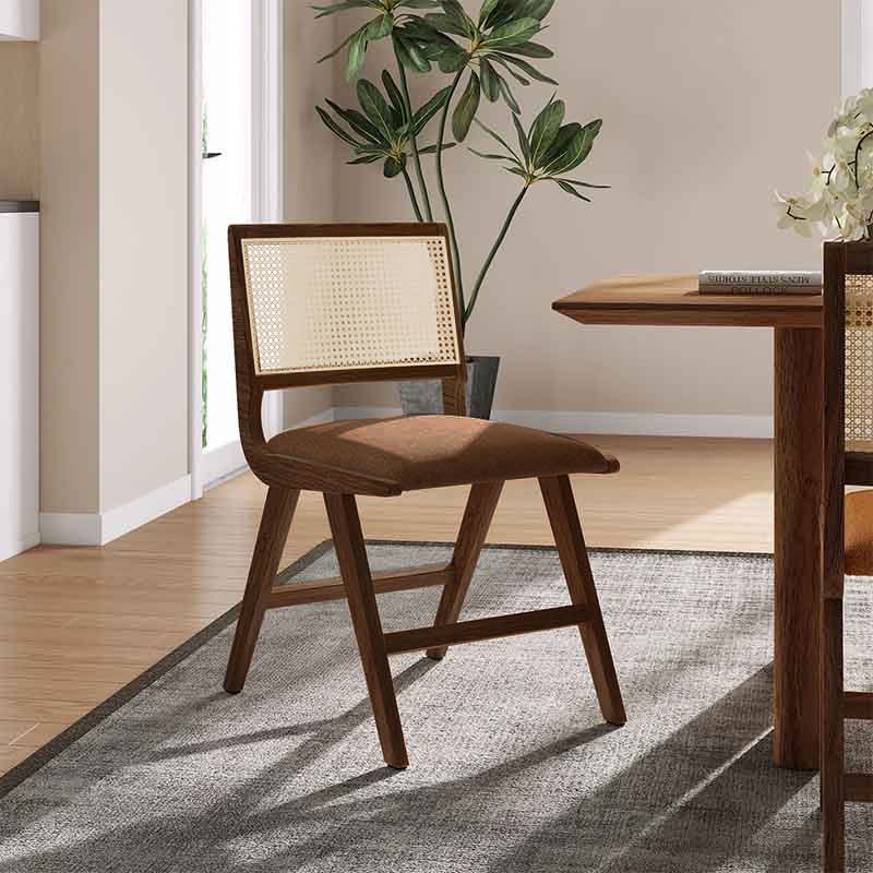 2x/4x/6x Mid-Century Rattan Farmhouse Dining Chairs