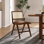 2x/4x/6x Mid-Century Rattan Farmhouse Dining Chairs
