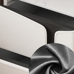 Saddle Leather Rectangle Bedroom Storage Cabinet - image 7