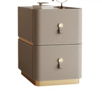Saddle Leather Modern Narrow Bedside Cabinet - image 3