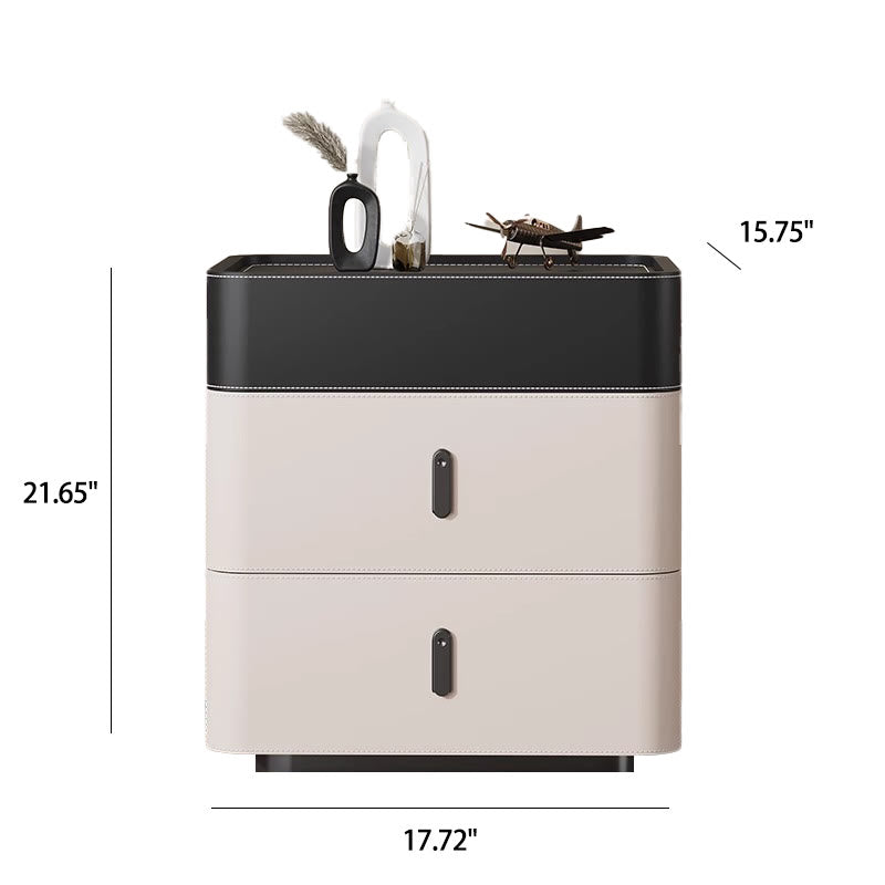 Premium Saddle Leather Rounded Edges Nightstand - image 9