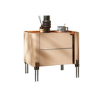 Saddle Leather Bedside Table Camel Nightstand - image 1