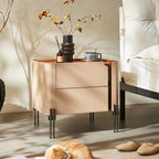 Saddle Leather Bedside Table Camel Nightstand - image 2