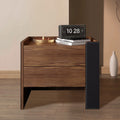 Saddle Leather Storage Cabinet Mid-century Nightstand - 2x Style A - image 2