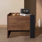 Saddle Leather Storage Cabinet Mid-century Nightstand - 2x Style A - image 2