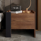 Saddle Leather Storage Cabinet Mid-century Nightstand - image 4
