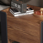 Saddle Leather Storage Cabinet Mid-century Nightstand - image 9