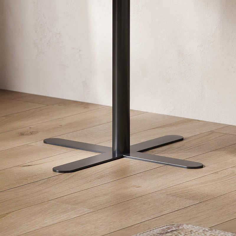 Cross Base Nightstand Saddle Leather Bedside Table