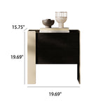Saddle Leather Double Door Bedside Table - image 6
