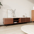  Durable Walnut Wooden TV Cabinet - W94.5" X D15.74" X H19.68" - image 0