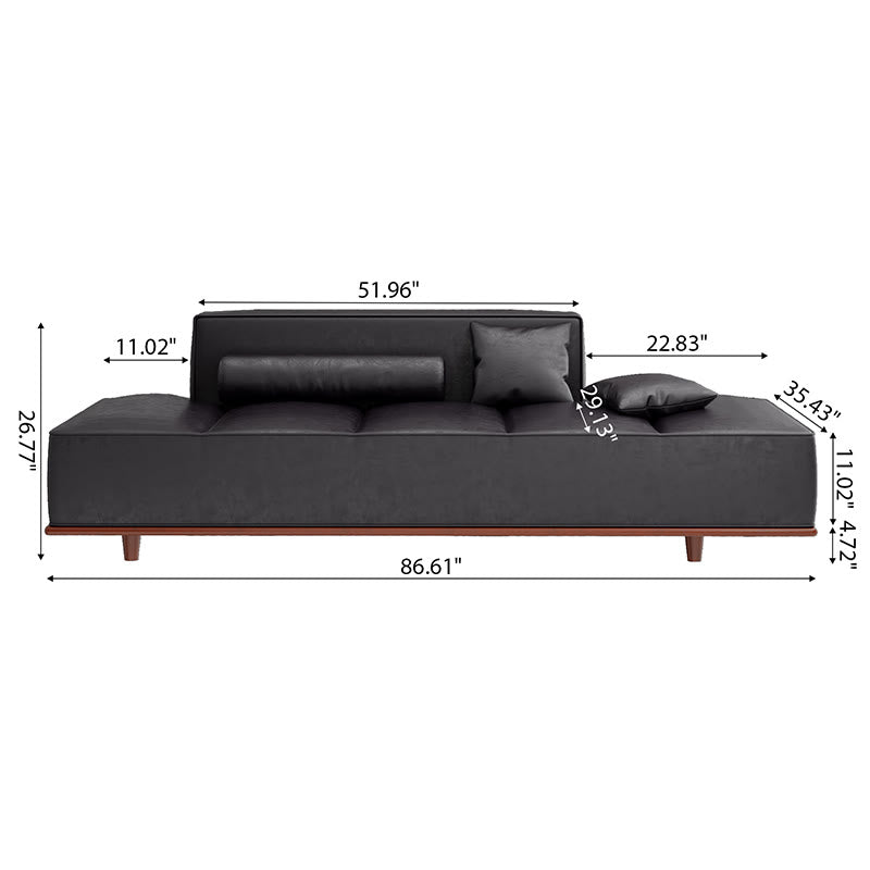 Rectangular Black Retro Sofa Bed