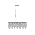 Silver Elegant Oval Crystal Chandelier - image 1