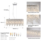 Silver Elegant Oval Crystal Chandelier - image 6